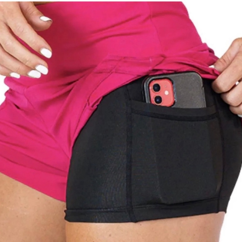 Pink CVG shorts.